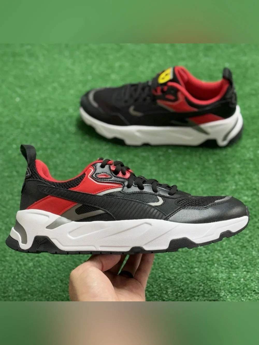 PUMA Scuderia Ferrari Trinity 2 Motorsports Shoes - Black - Men's Size 9, 9.5